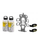 ZEGA Evo accessory holder "bottle holder" double with 2x Touratech aluminum bottle 0.6 litres