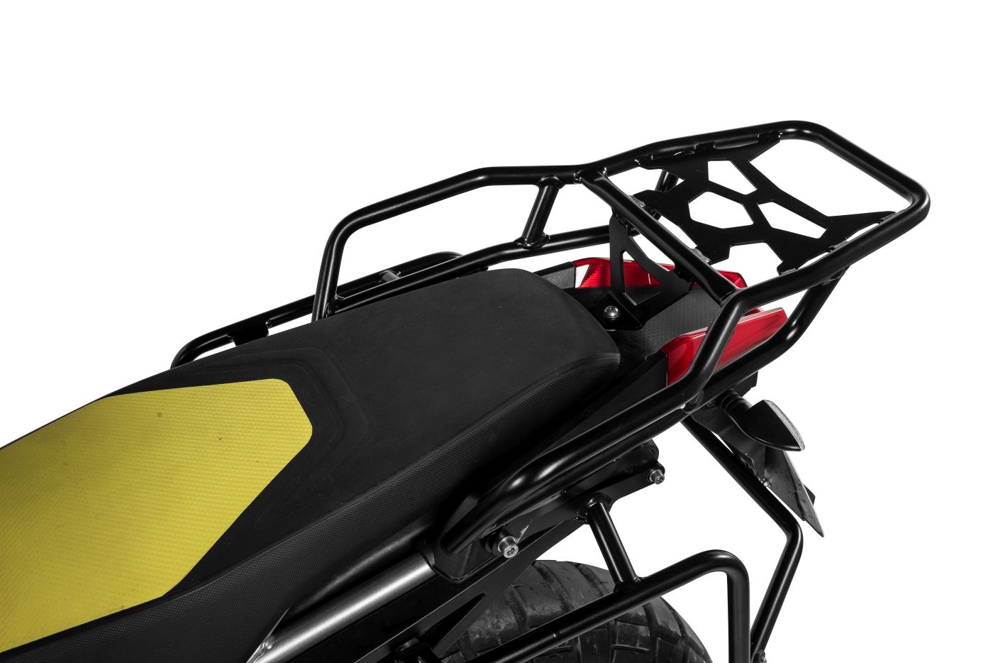 Motorcycle rear racks clearance