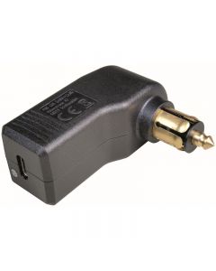 Angled USB-C standard plug, 12-24V / 5V, max. 3A for motorcycle socket