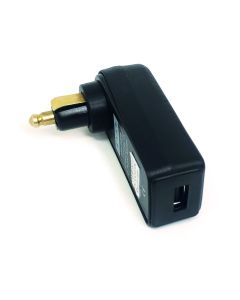 Right angle USB-A quick charger for DIN motorcycle socket, 3Amp