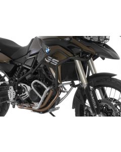 Stainless steel crash bar extension black for BMW F700GS, F800GS 2013 onwards