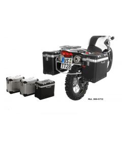 ZEGA Pro aluminium pannier system 38/38 ltr. with stainless steel rack for BMW F650GS / F650GS Dakar / G650GS / G650GS Sertao