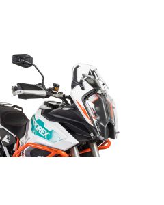 Makrolon headlight protector with quick release fasteners, for KTM 1290 Super Adventure S/R (2021-) *OFFROAD USE ONLY*