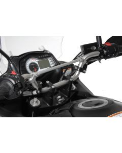 Handlebar extension, 30 mm, Type 3, black, for Suzuki DL 650/V-Strom 650/DL1000, KTM LC4