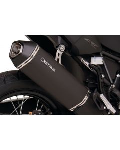 Remus Okami stainless steel silencer, black for Honda CRF1000L Africa Twin (2016), slip-on with ABE certification