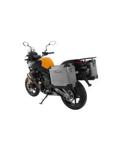 ZEGA Pro aluminium pannier system 31/31 liter with steel rack black for Kawasaki Versys 650 (2010-2014)