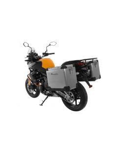 ZEGA Pro aluminium pannier system 45/45 liter with steel rack black for Kawasaki Versys 650 (2010-2014)