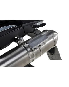 Heat shield muffler, stainless steel
